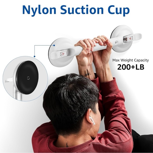 New in Box Shower Handle Grab Bar for Bathtubs and Showers 16" or 18" White - Picture 2 of 7